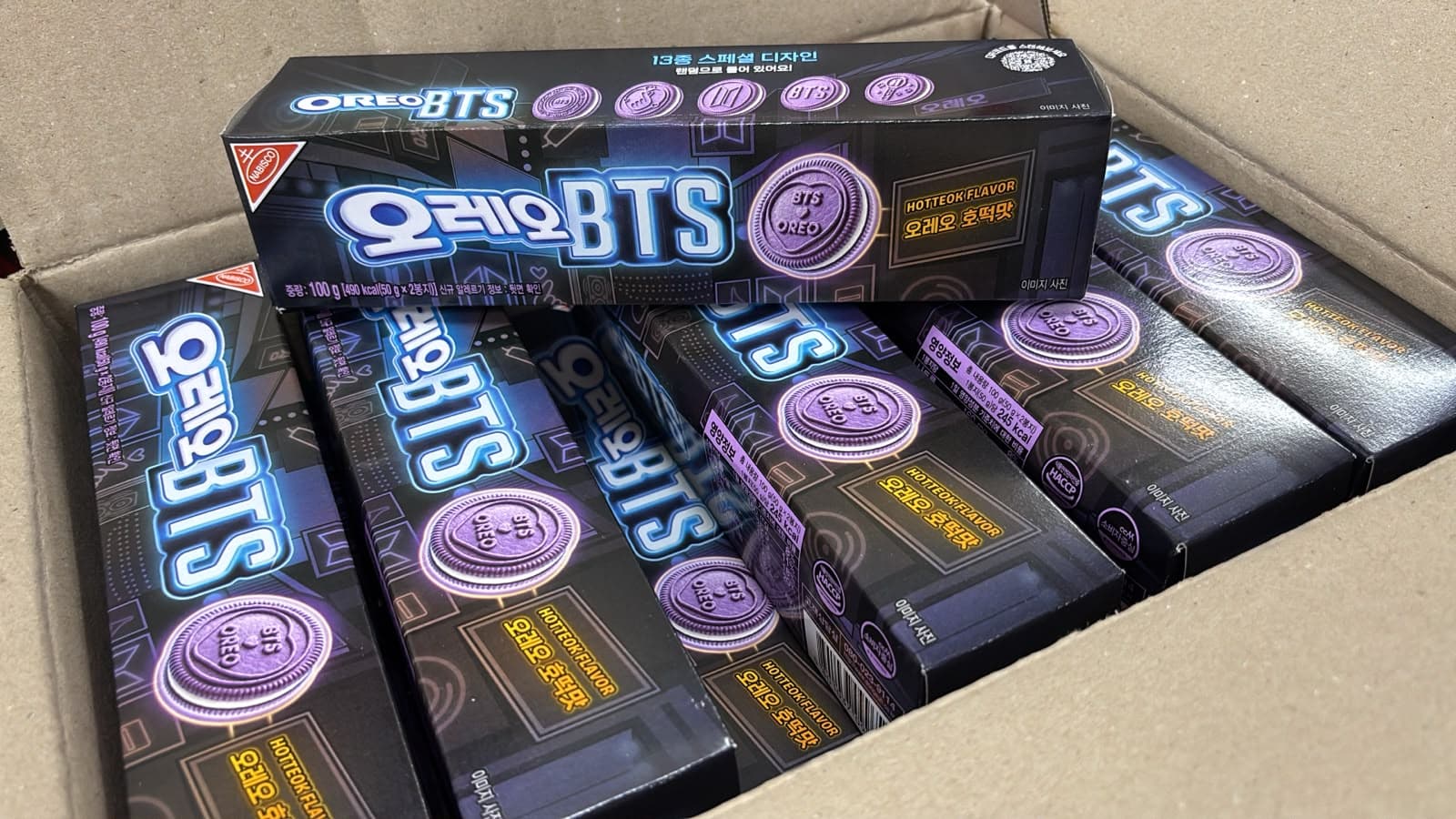 🇰🇷韓國 OREO x BTS 韓式糖餅味紫色夾心餅 100g